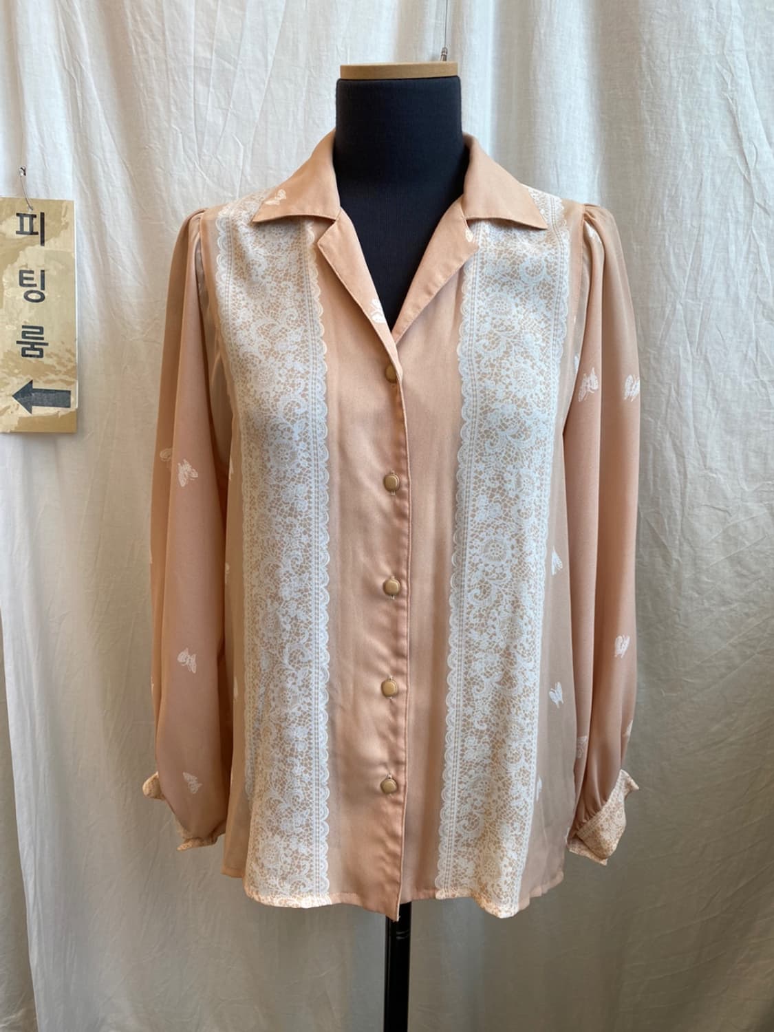 살구빛나비블라우스(M-L) 상품이미지1
