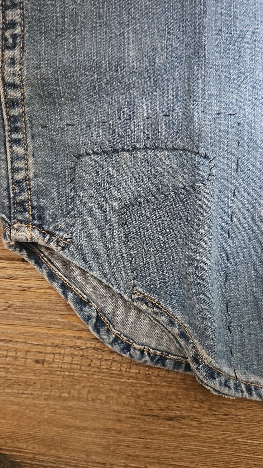 리바이스 LVC 1950's 웨스턴 데님 셔츠 블라인드 레몬 S 상품이미지8