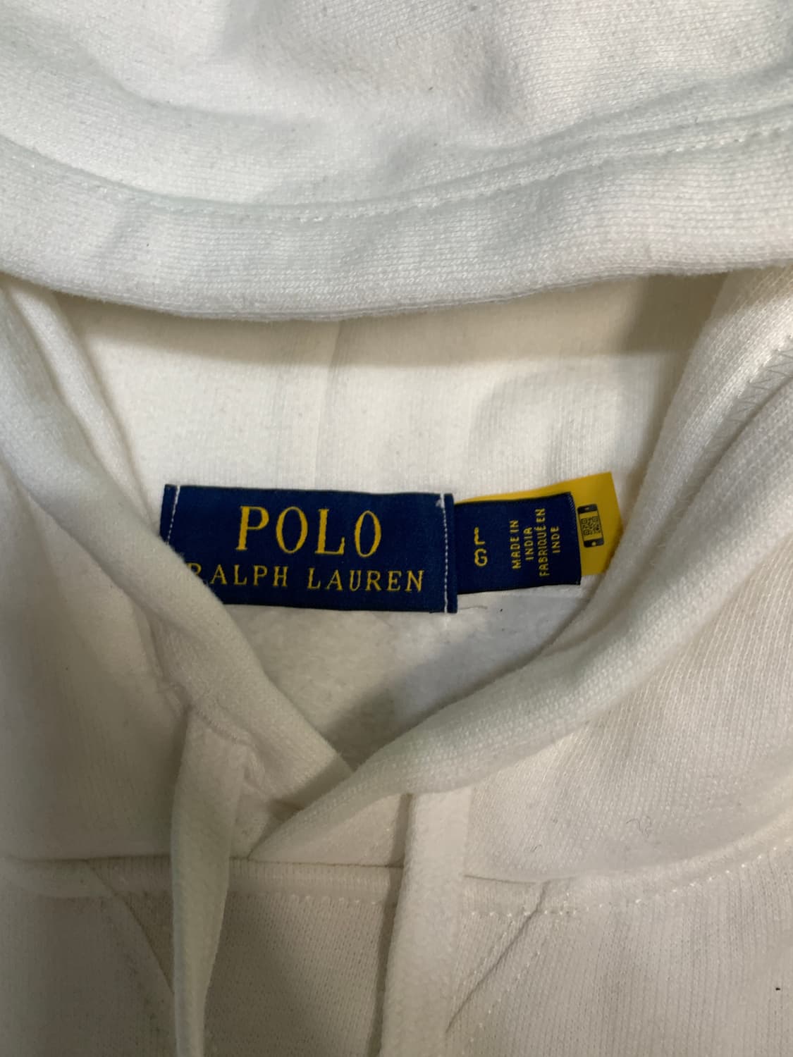대대장 폴로 랄프로렌 화이트 빅포니 후드티 L 상품이미지4