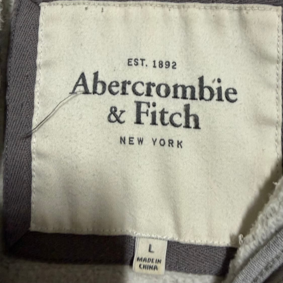 대장템 슬림핏 아베크롬비 그레이 후드집업 L 상품이미지3
