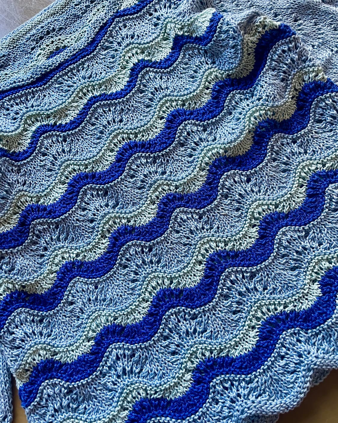 Jpn Vintage Waves Pattern Mesh Knit 상품이미지8