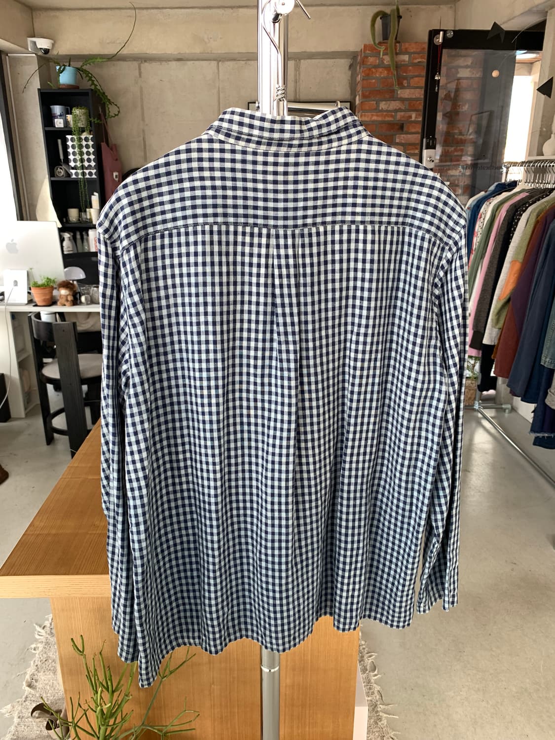 Nest robe confect 네스트 로브 컨팩트 린넨 체크 셔츠 상품이미지2