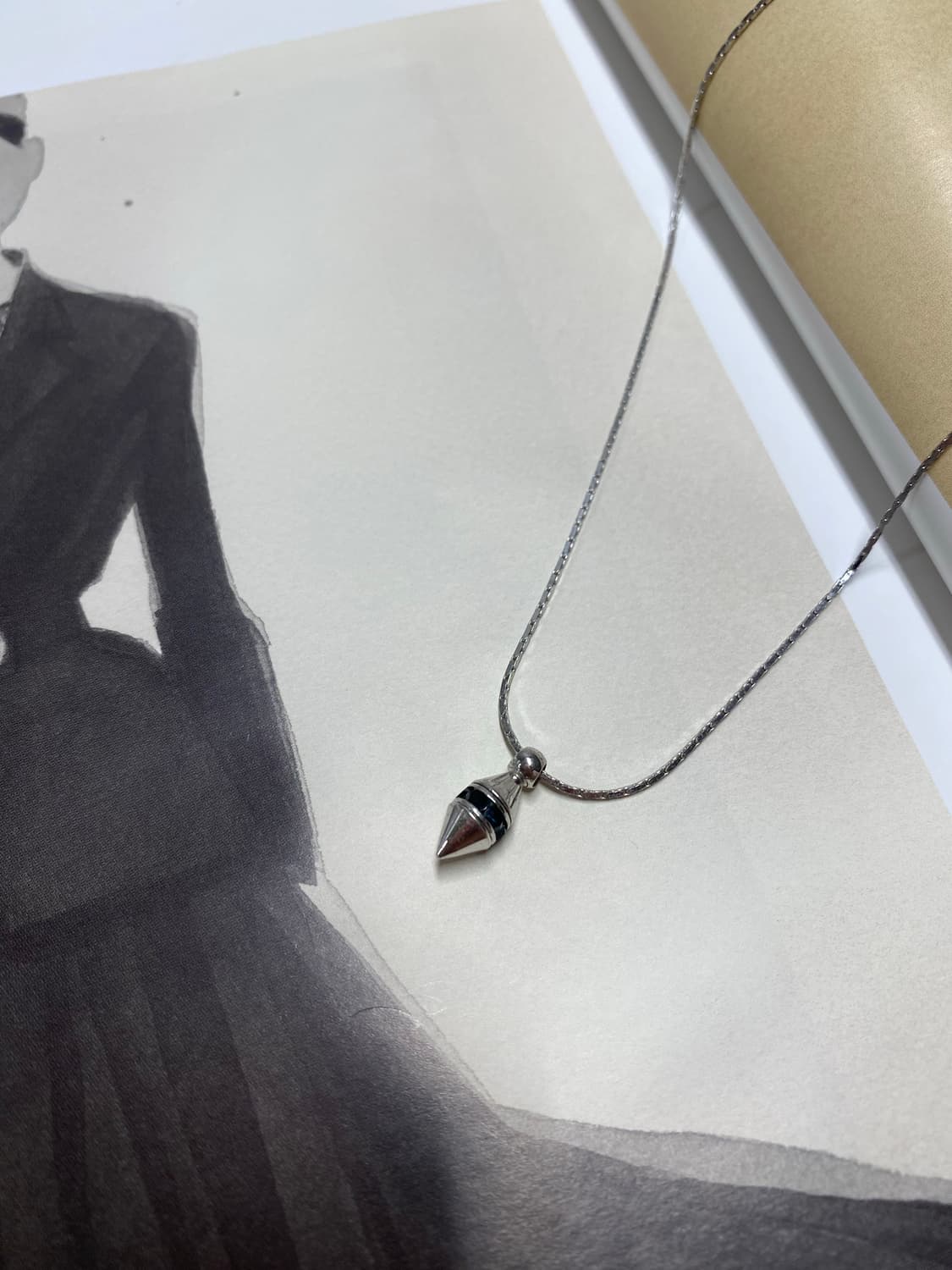 18k도금 원뿔 목걸이 상품이미지1