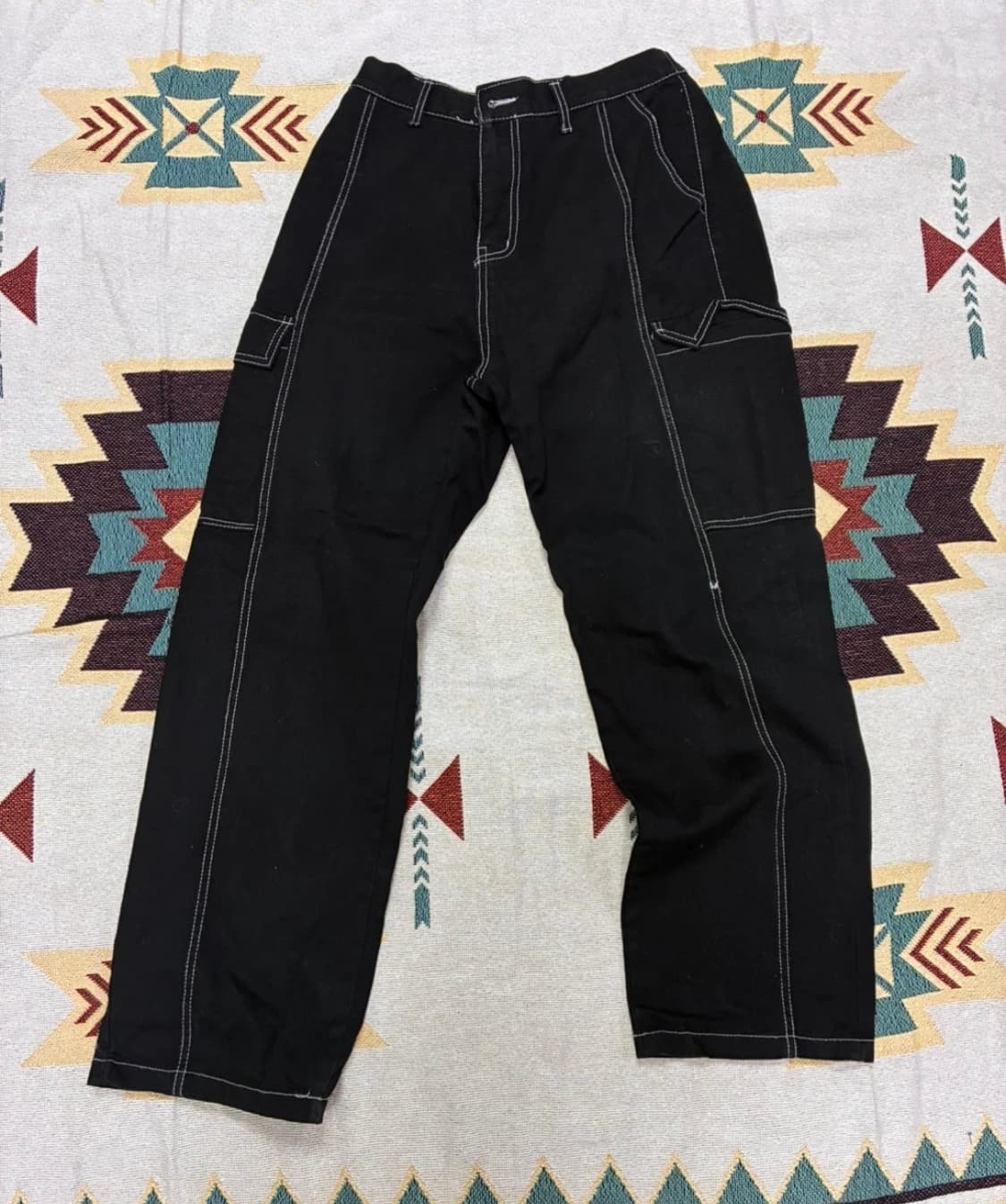 (일괄판매) 블랙카고팬츠&카키멜빵치마 상품이미지1