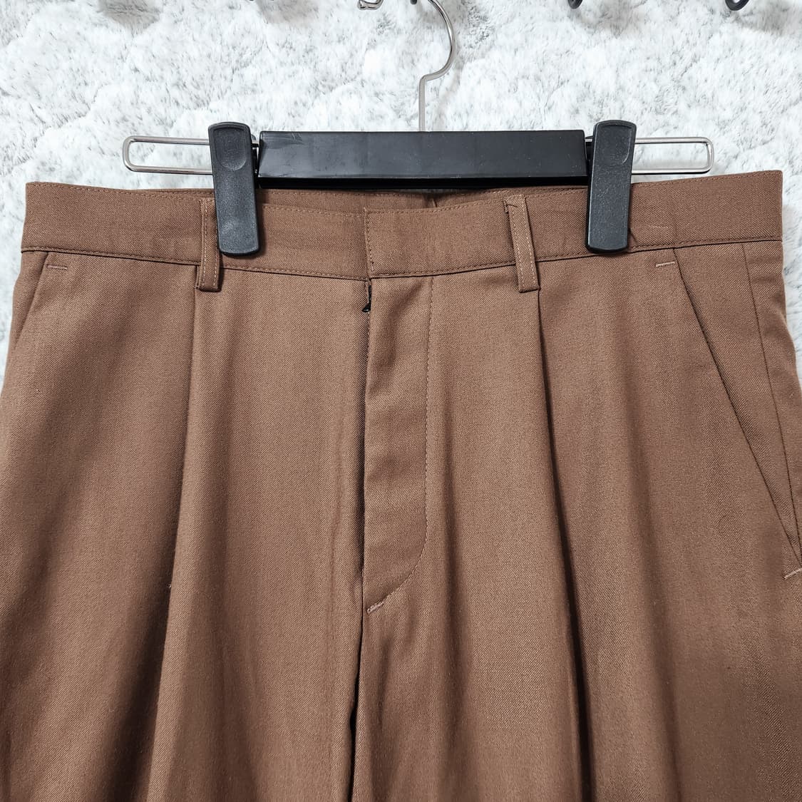 H346 [30] 유니폼브릿지 원턱 브라운 팬츠 상품이미지2