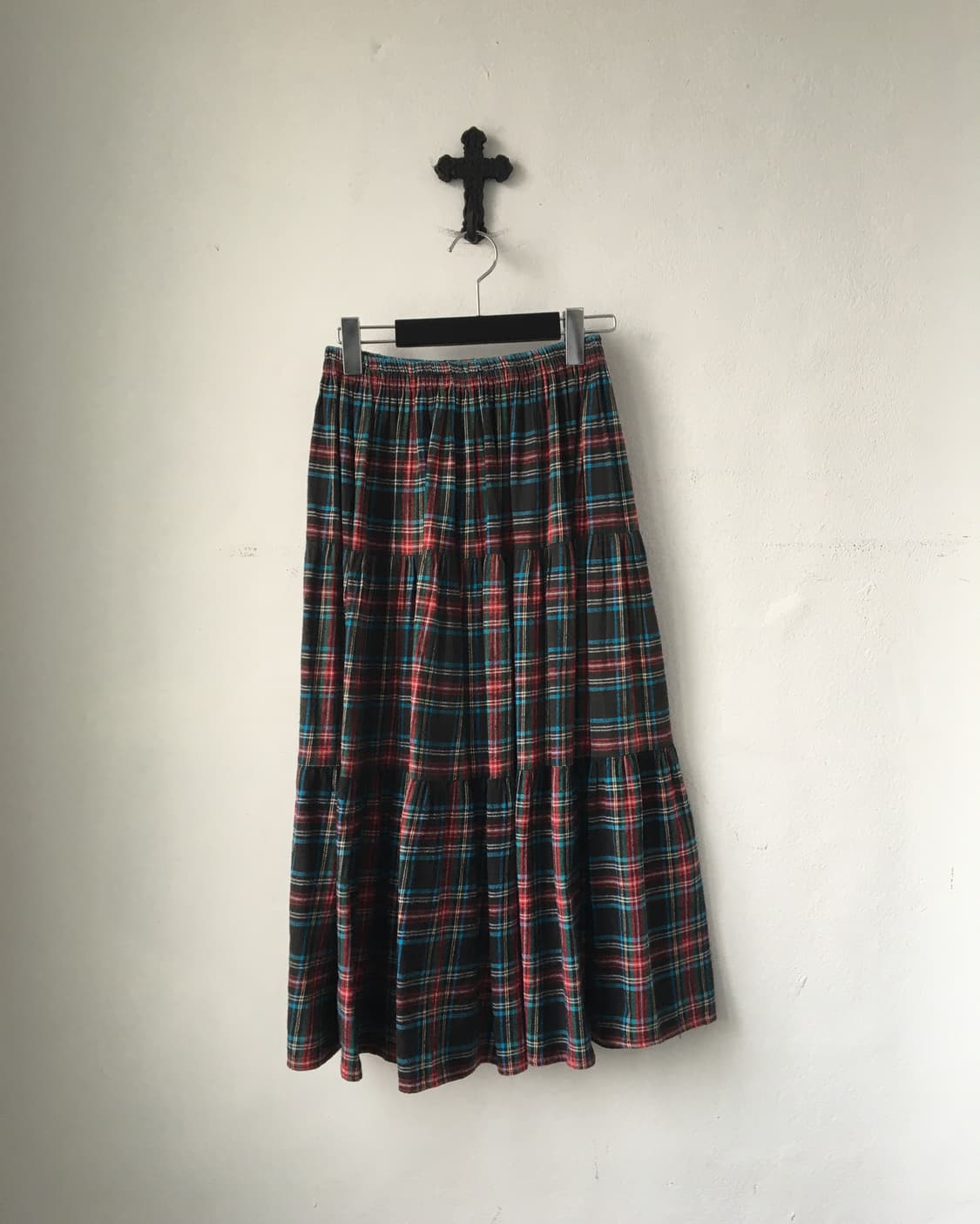Check pattern layer skirt 상품이미지1