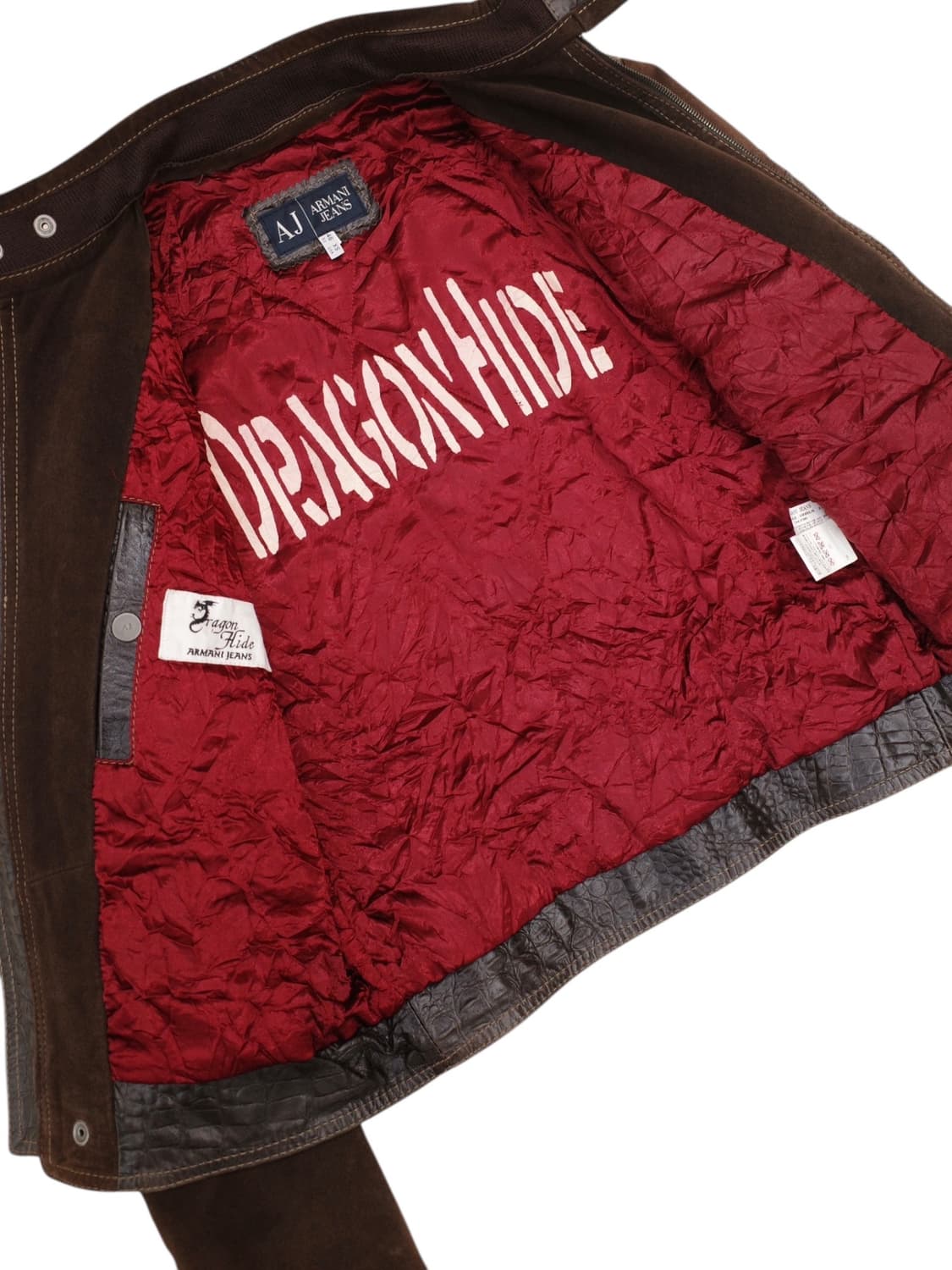 00‘s 알마니 진스 드래곤 레더 자켓 상품이미지9