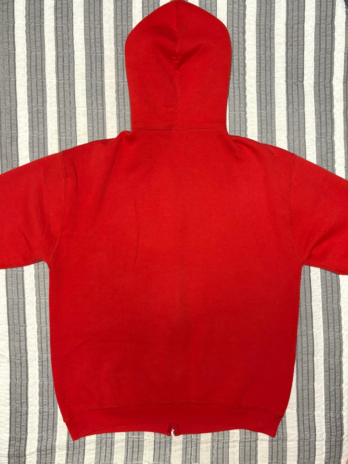 70s 러셀 빈티지 후드 집업 레드 페이딩 좋은 개체 상품이미지3