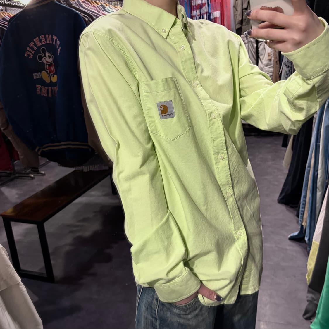 [IM] Carhartt 칼하트 긴팔 셔츠 라임 그린 상품이미지3