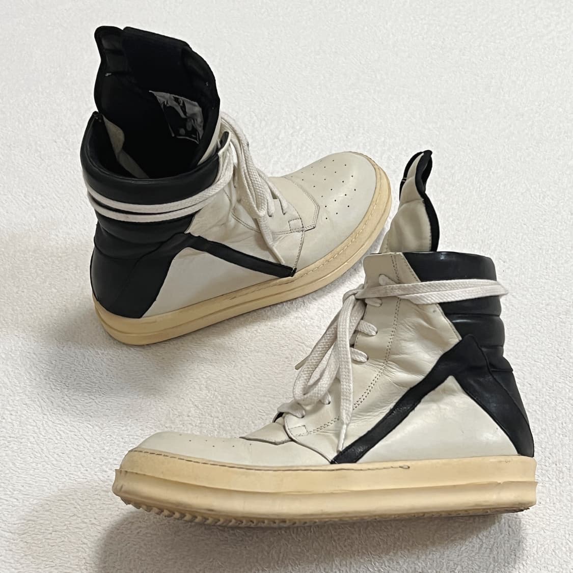 릭오웬스 13SS 지오바스켓 모노크롬 LPO 밀크 블랙 상품이미지5