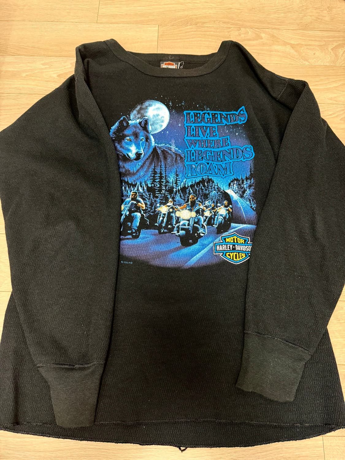 할리데이비슨 빈티지 와플 티셔츠 상품이미지1