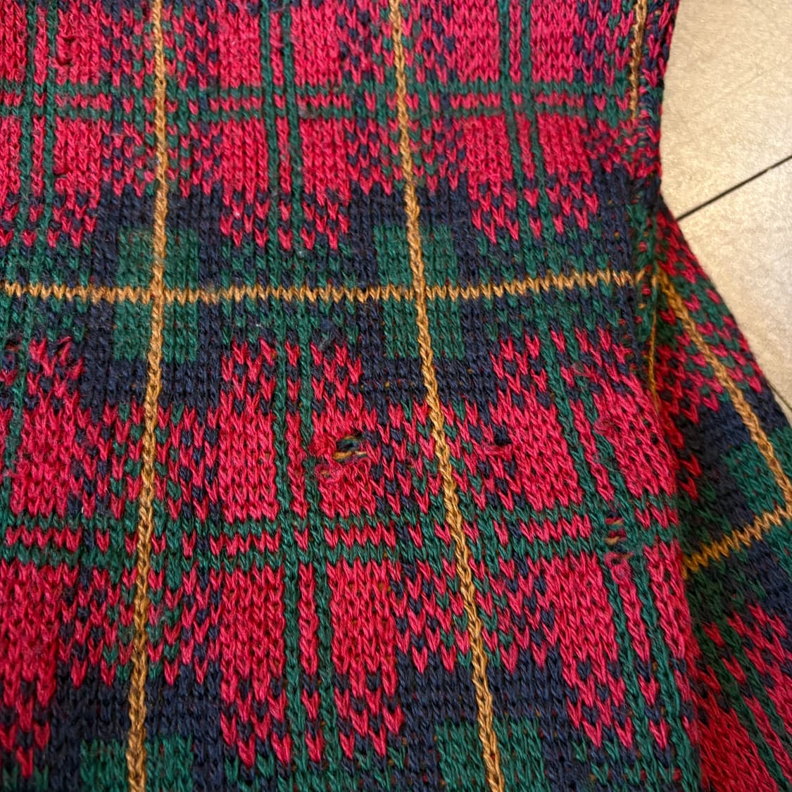 80s L.L.bean 80년대 미국 생산 엘엘빈 체크 플란넬 울 니트 상품이미지9