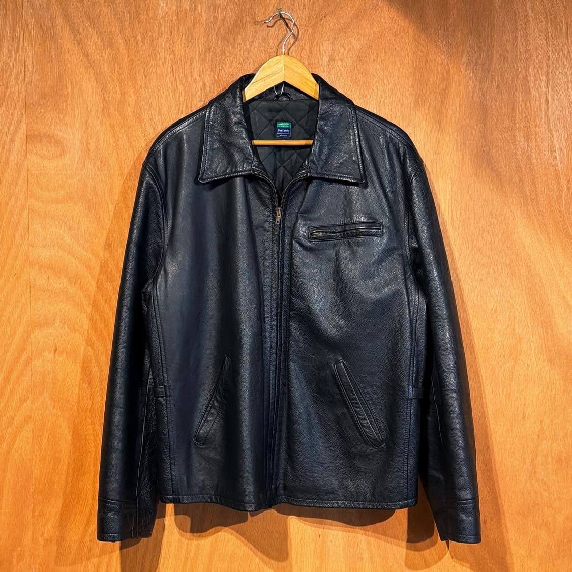 베네통 이태리 헤비 카우레더 스포츠 자켓 XL 폴란드제 상품이미지1