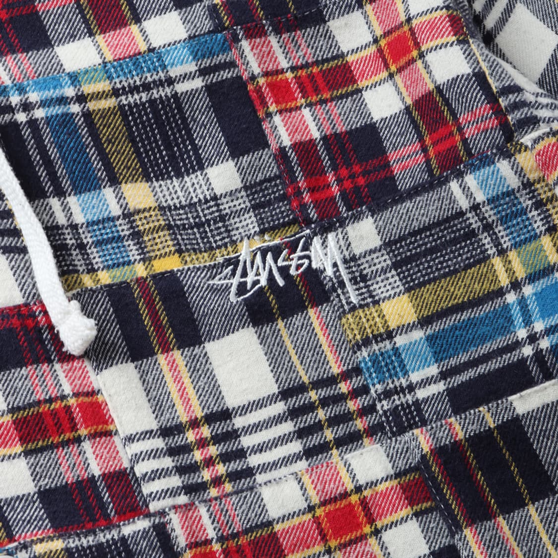 STUSSY Patchwork Check Hooded Shirt 상품이미지7