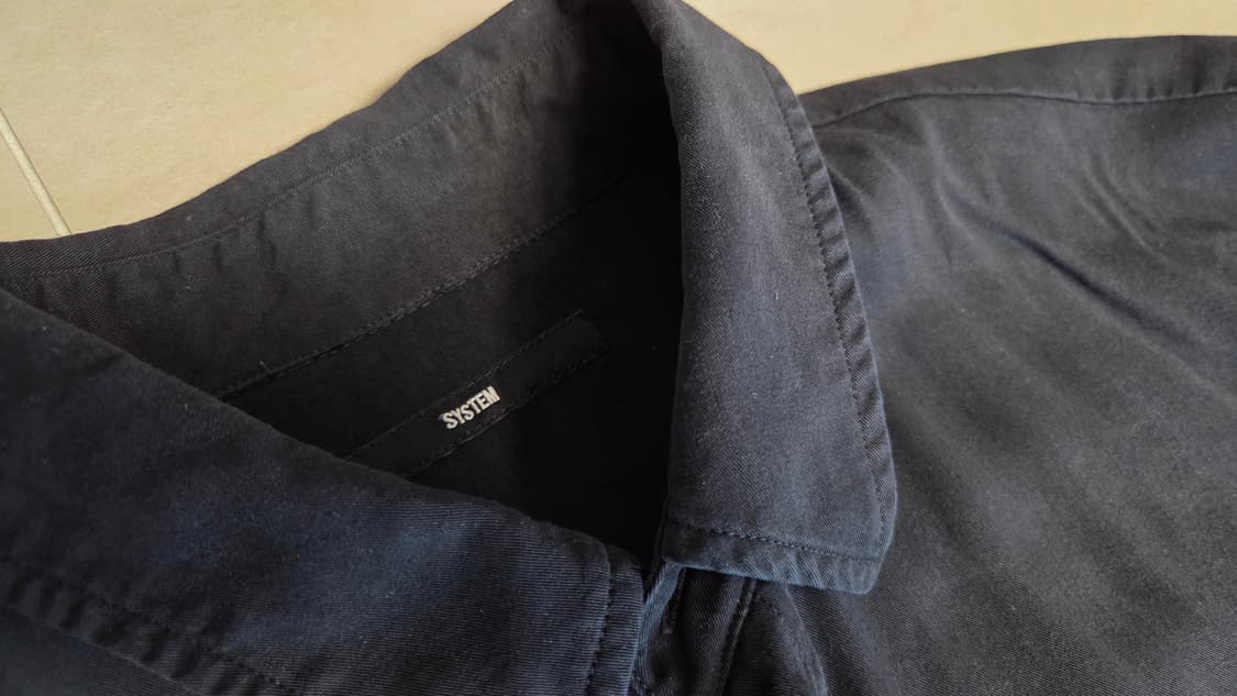 시스템 옴므 레이온 블랙 플랩 셔츠  상품이미지4