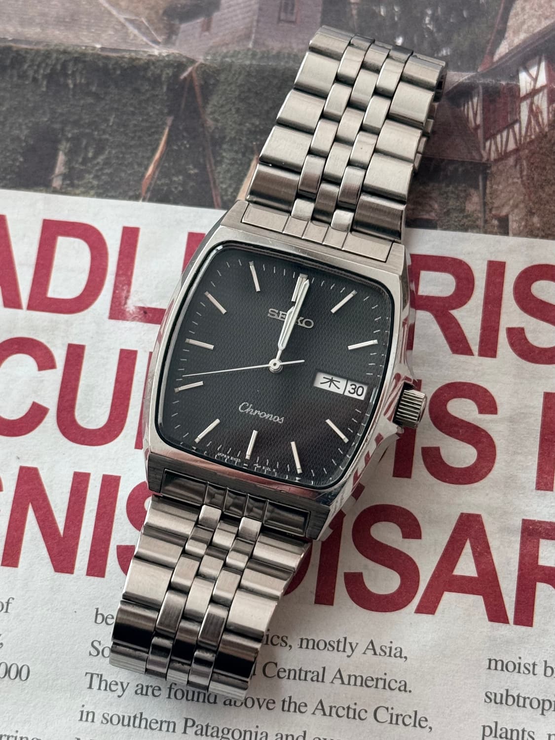 Seiko 세이코 Chronos Square Quartz Day-Date 상품이미지2