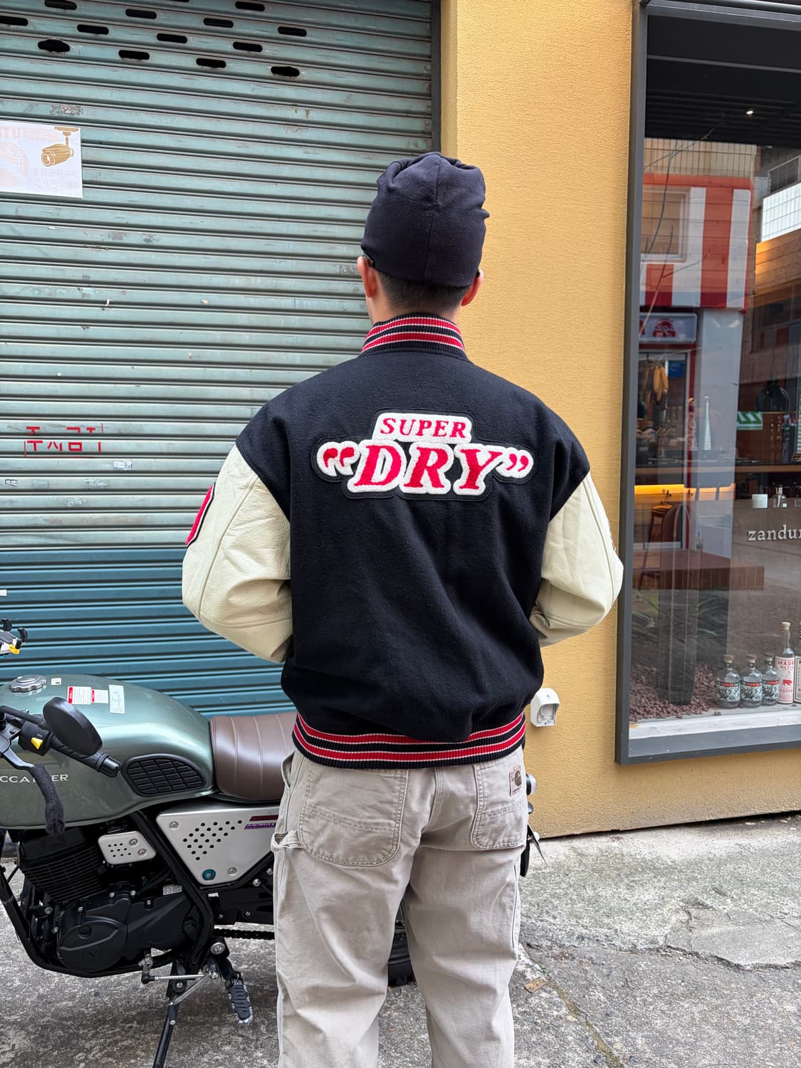 Super dry Asahi patch varsity jacket 상품이미지8