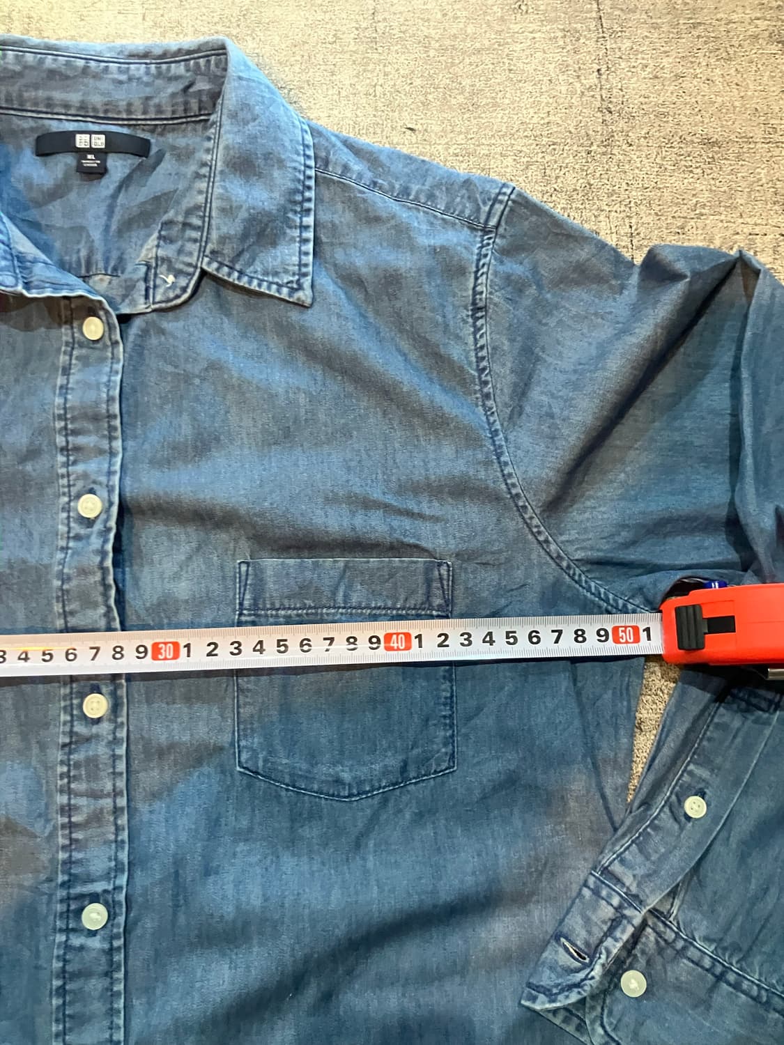 Uniqlo 유니클로 올드스쿨아메카지 원포켓 데님셔츠 상품이미지2