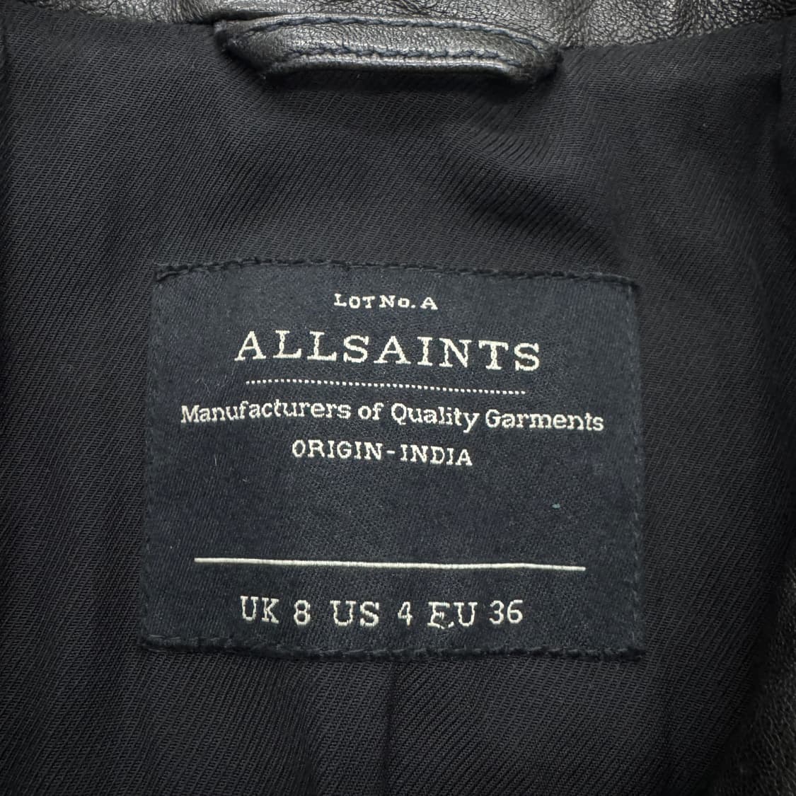 올세인츠 사선 바이커 딱붙 릭오웬스맛 리얼레더 양가죽 자켓 상품이미지7