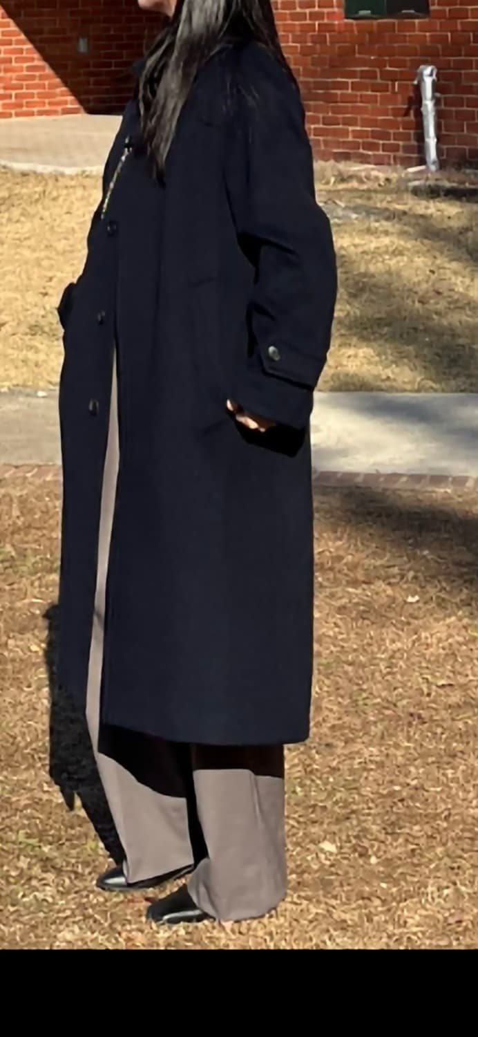 헤지스 his 울 캐시미어 발마칸 코트 (네이비/ xs) 상품이미지8