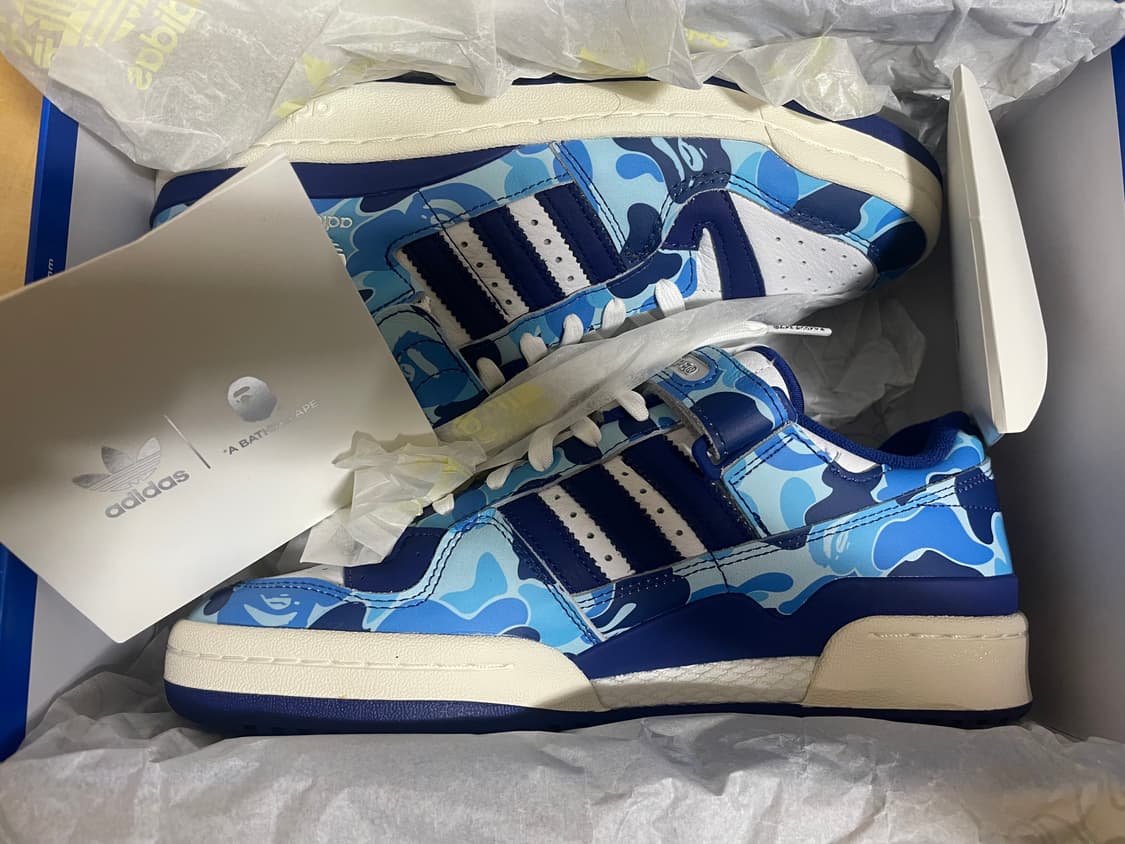 아디다스 x 베이프 포럼 84 로우 블루카모 상품이미지1