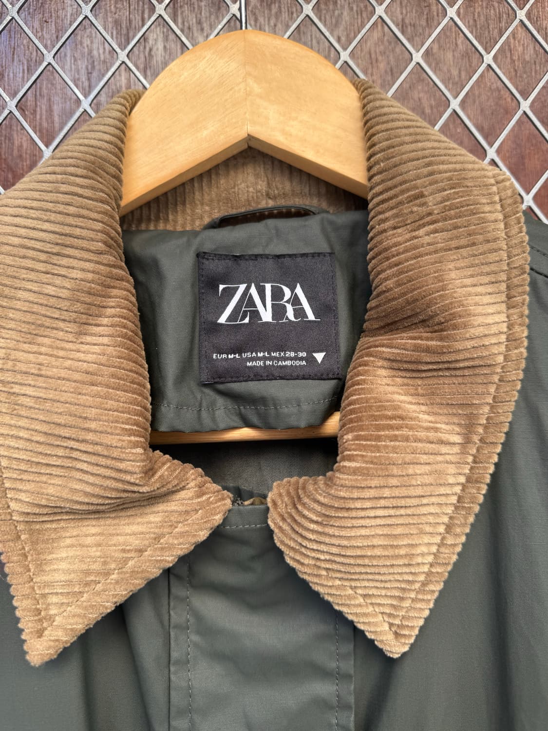 zara 자라 오버핏 헌팅 왁싱자켓 야상 M-L 상품이미지8