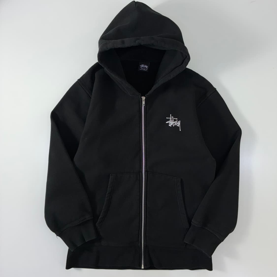 Stussy  스투시 블랙 베이직 후드집업  상품이미지3