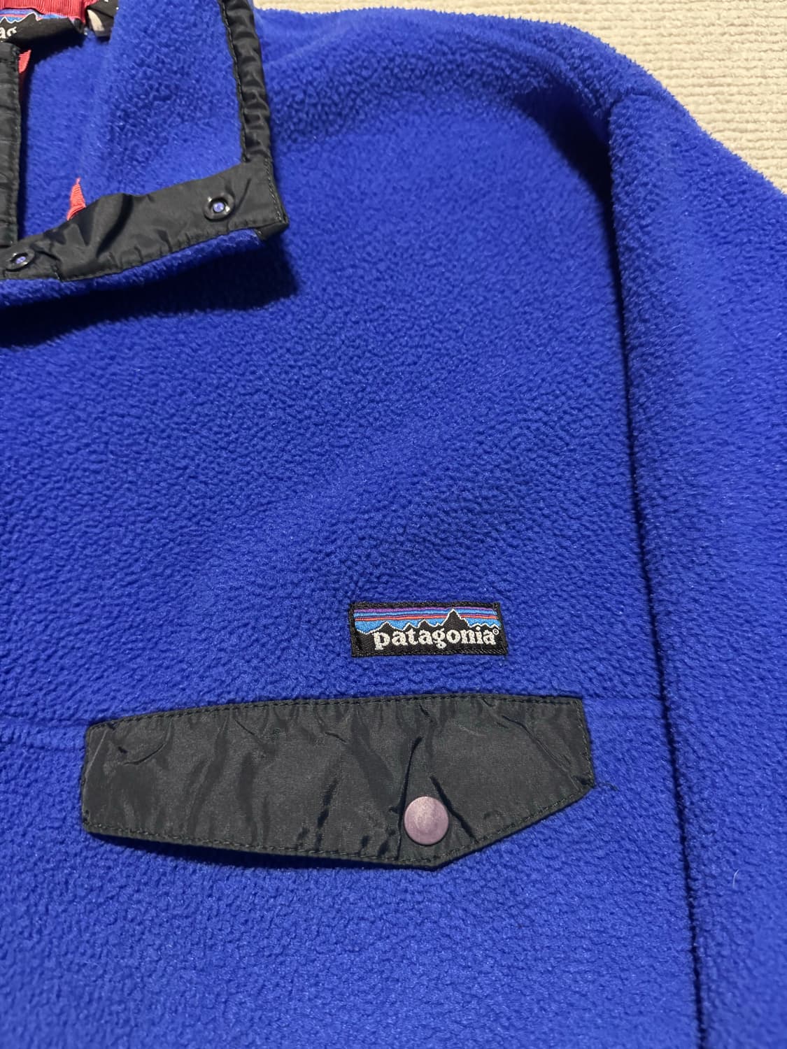 90s USA Patagonia Synchilla Snap-T 블루 L 상품이미지4