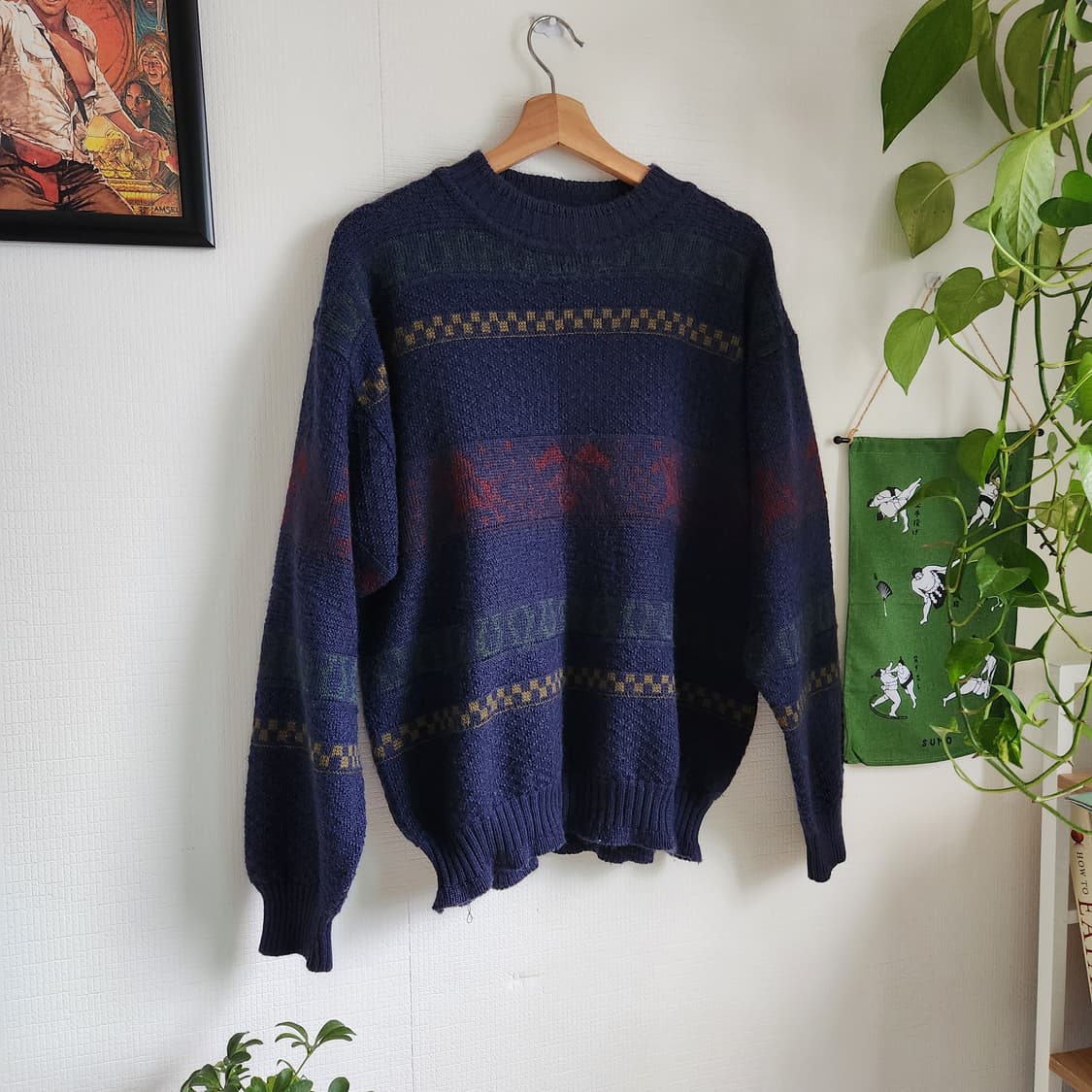 80s 간트 러거 노르딕 패턴 스웨터 상품이미지1