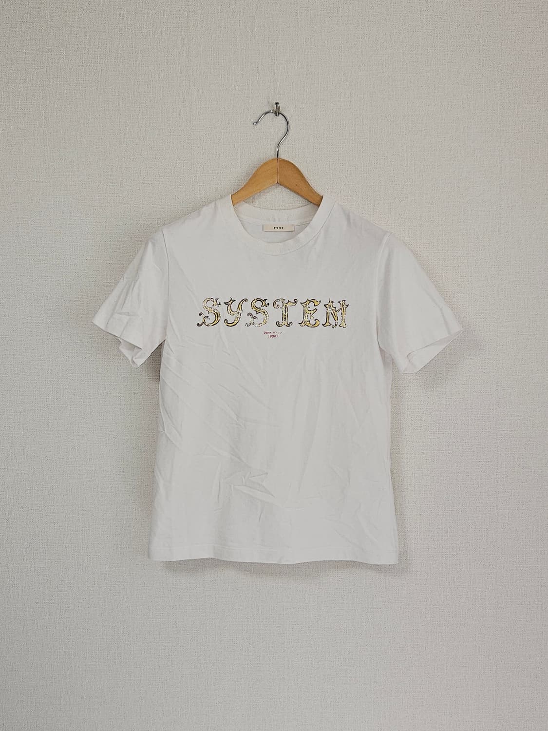 시스템 SYSTEM 반팔티셔츠 화이트 한섬 여성 F 90 상품이미지1