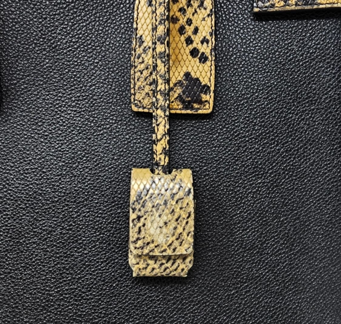 생로랑 세인트로랑 블랙 뱀피 핸드백 상품이미지10