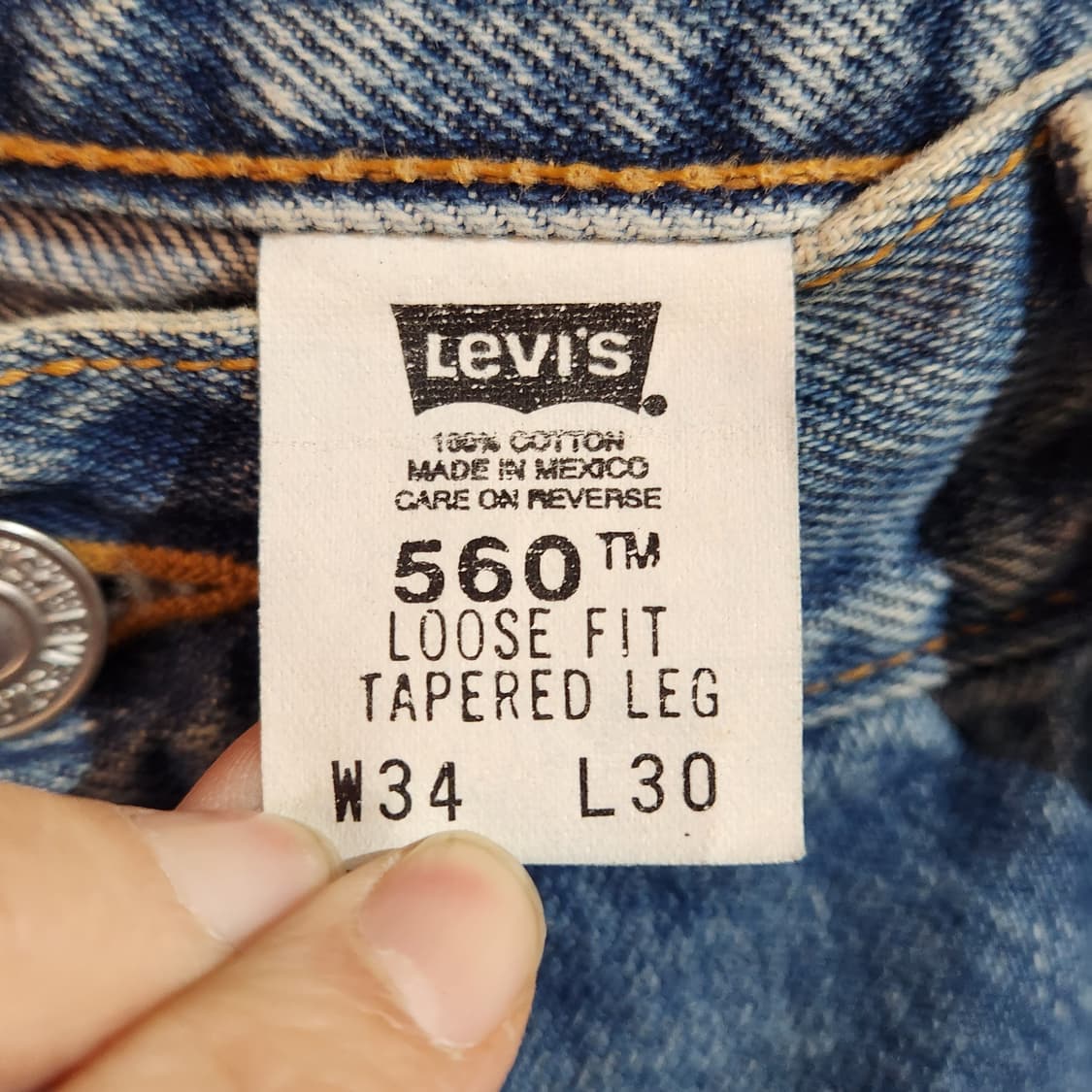 리바이스 560 디스트로이드 체크 데님 팬츠  상품이미지5