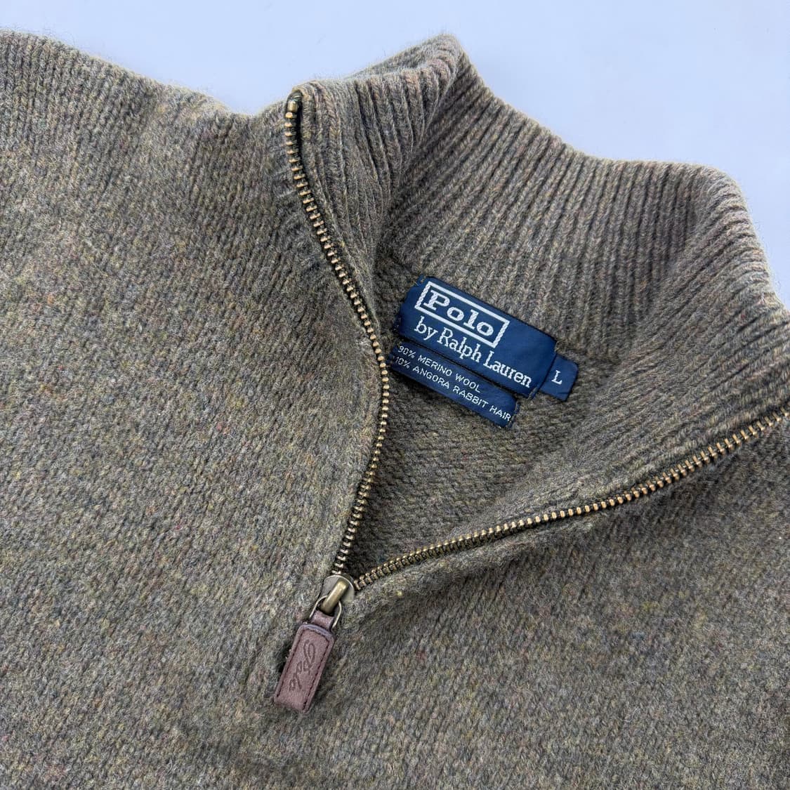 폴로 랄프로렌 그린 메리노울&앙고라 니트 반집업 상품이미지4