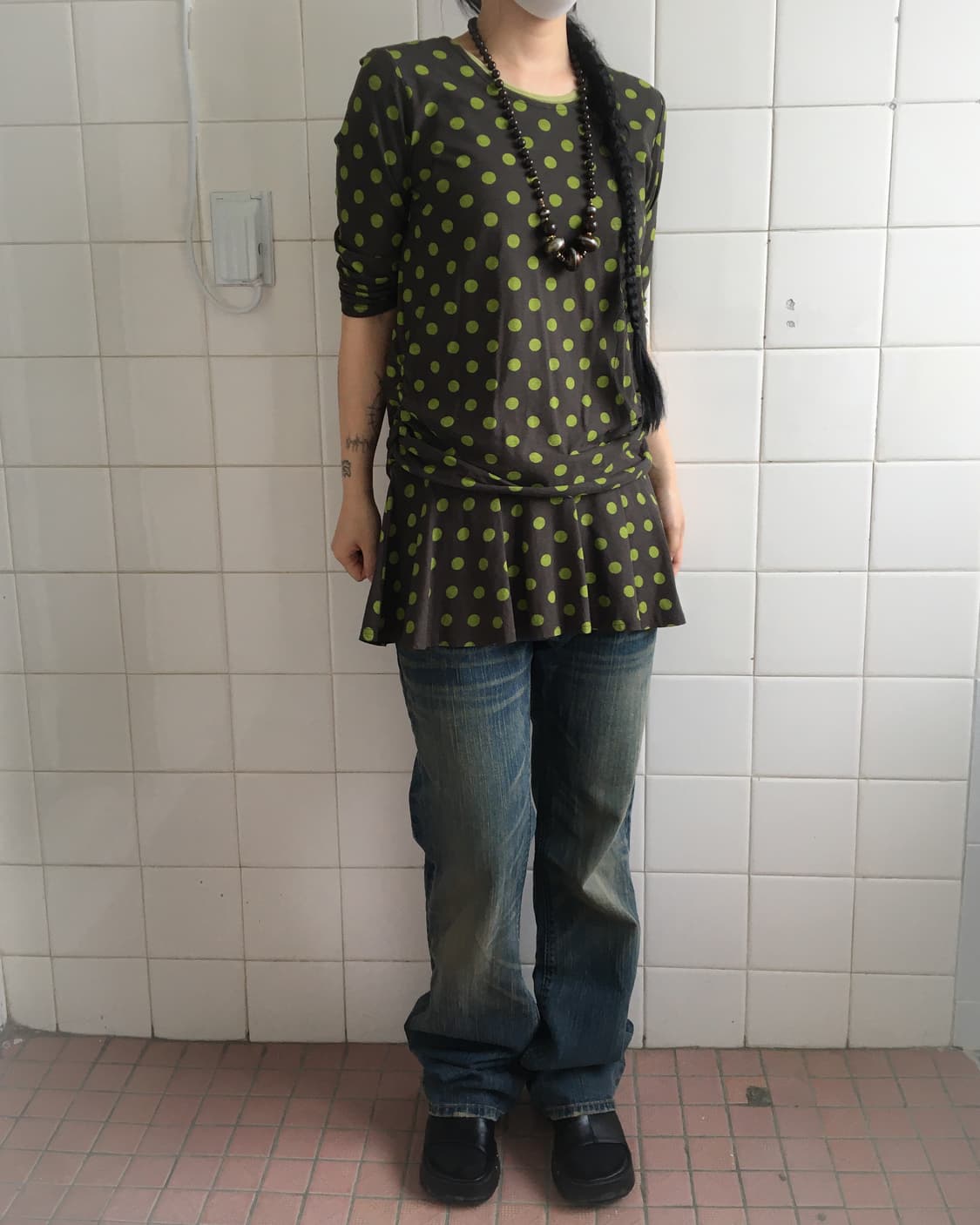 Dot pattern onepiece 상품이미지6