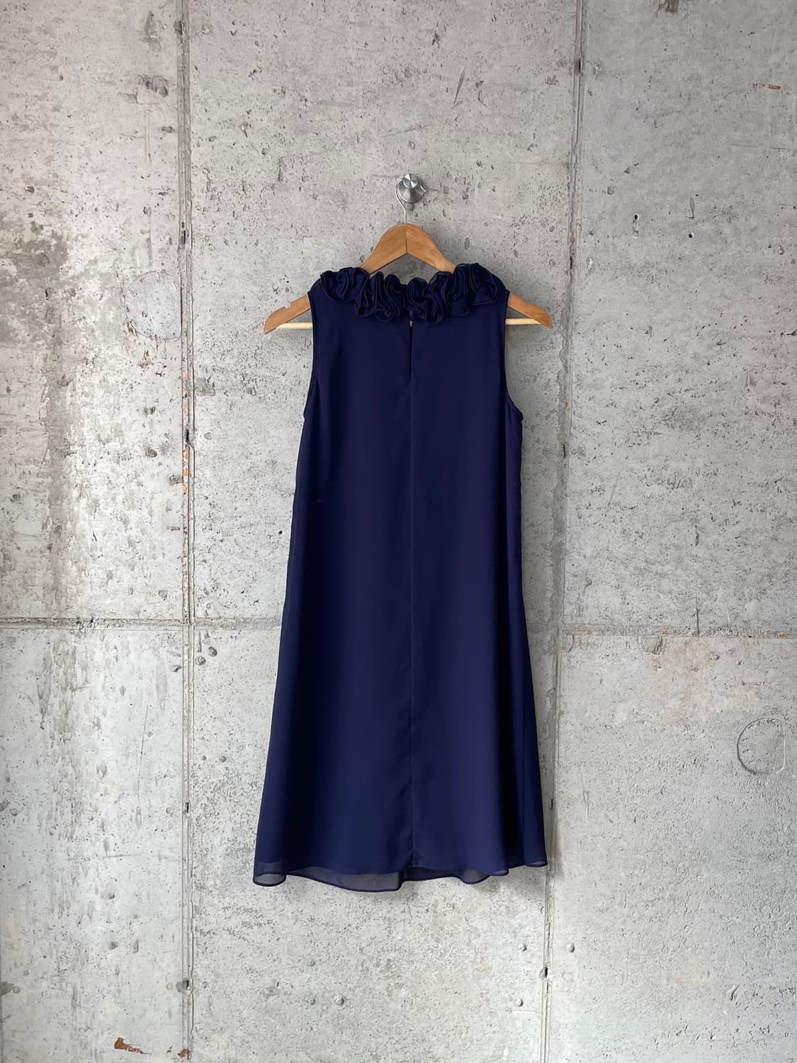 로즈 쉬폰 드레스 딥블루 상품이미지7