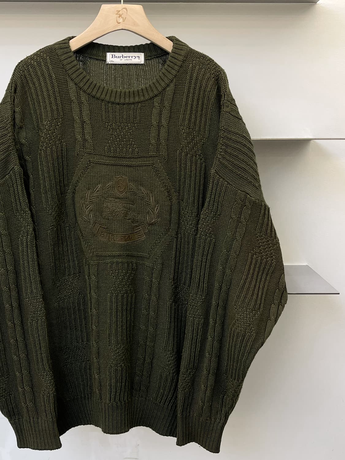 버버리 90s 퀘스트리안 나이크 케이블 니트 상품이미지3
