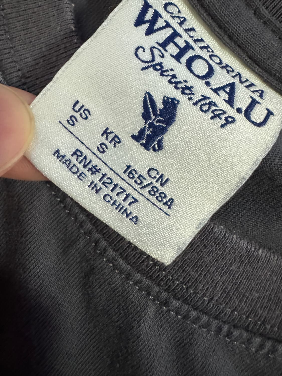 여성 후아유 하트 스탬프 반팔 티셔츠 S 빈티지 그레이 상품이미지3