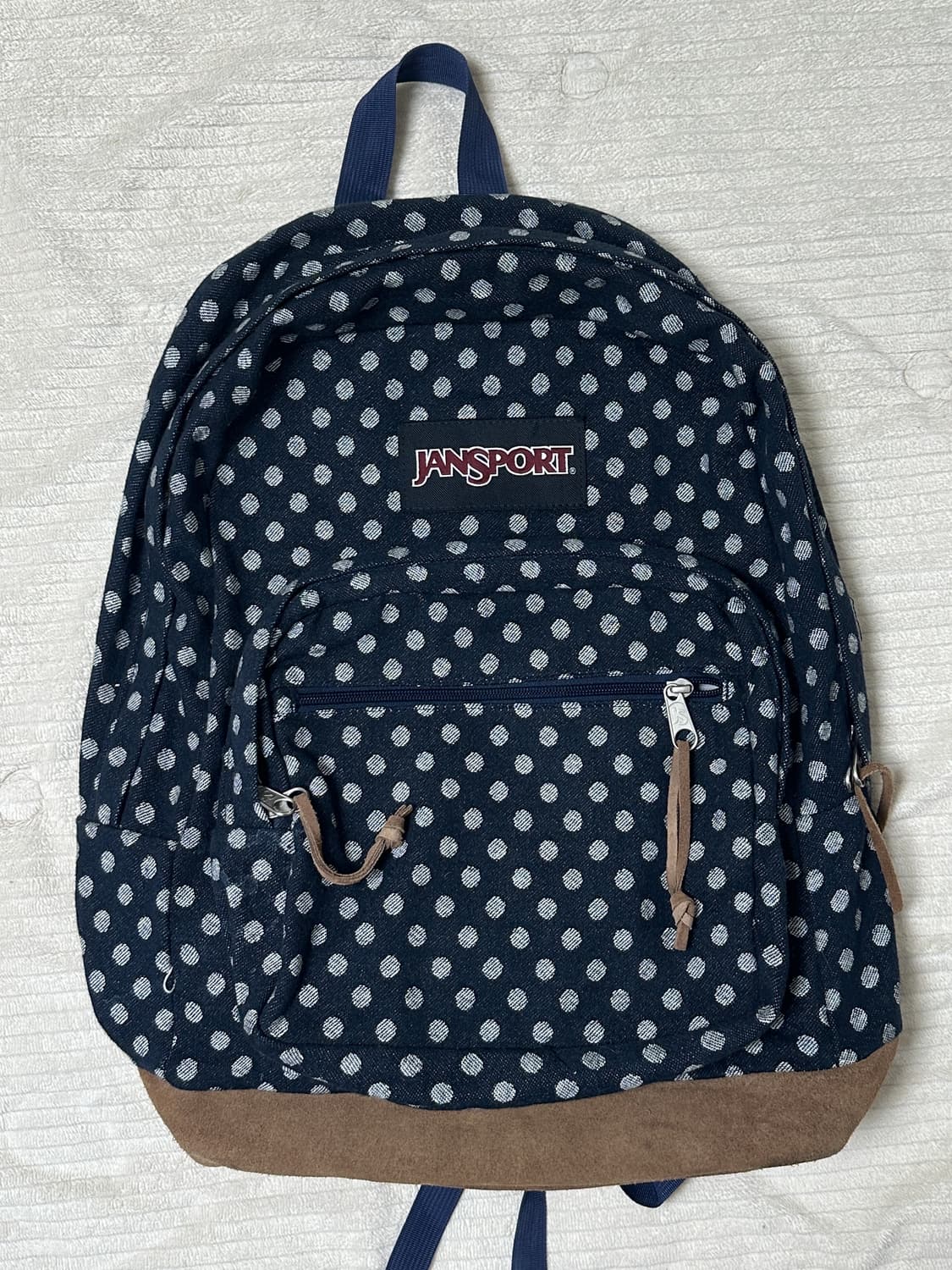 잔스포츠 도트 땡땡이 백팩 네이비 상품이미지4