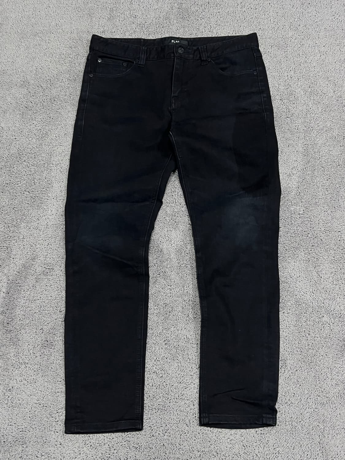 (33) 플랙 슬림 크롭 핏 블랙 진 상품이미지1