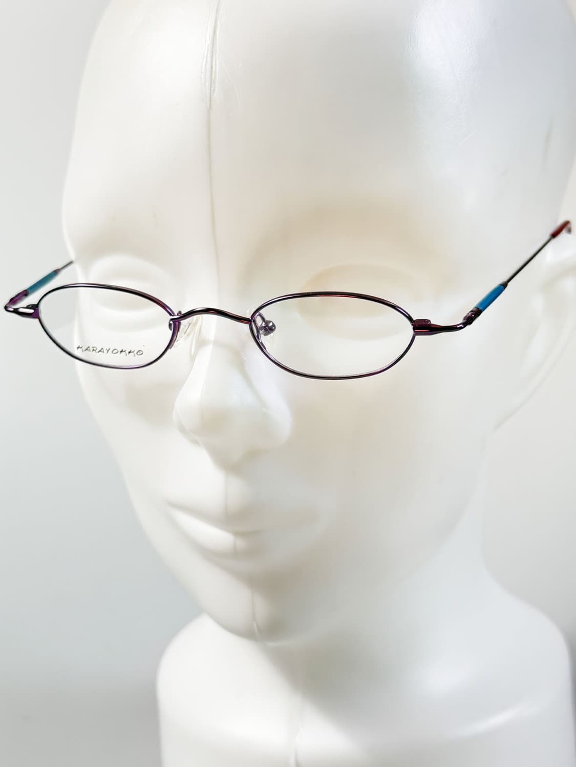 90s KARAYOKKO 스틸퍼플 슬림 프레임 빈티지 안경 상품이미지8