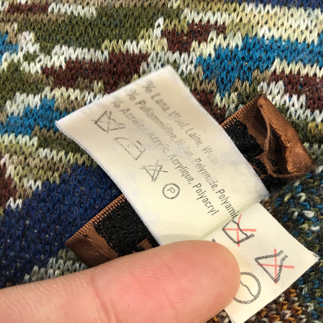 미쏘니 멀티컬러 울 패턴 머플러 상품이미지5