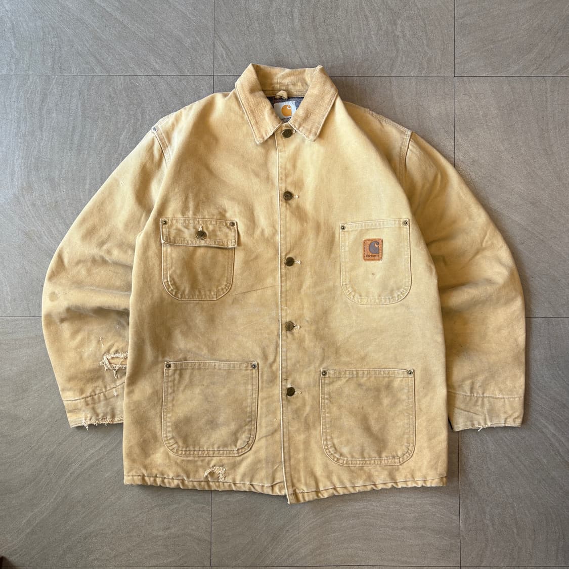 칼하트 정품 C02 베이지 덕 초어 자켓 상품이미지1