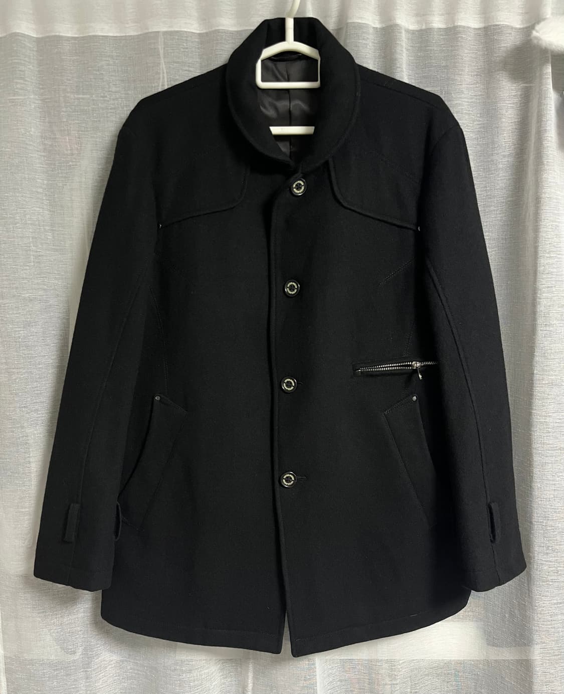 Wool half coat [ Navy ] 상품이미지1