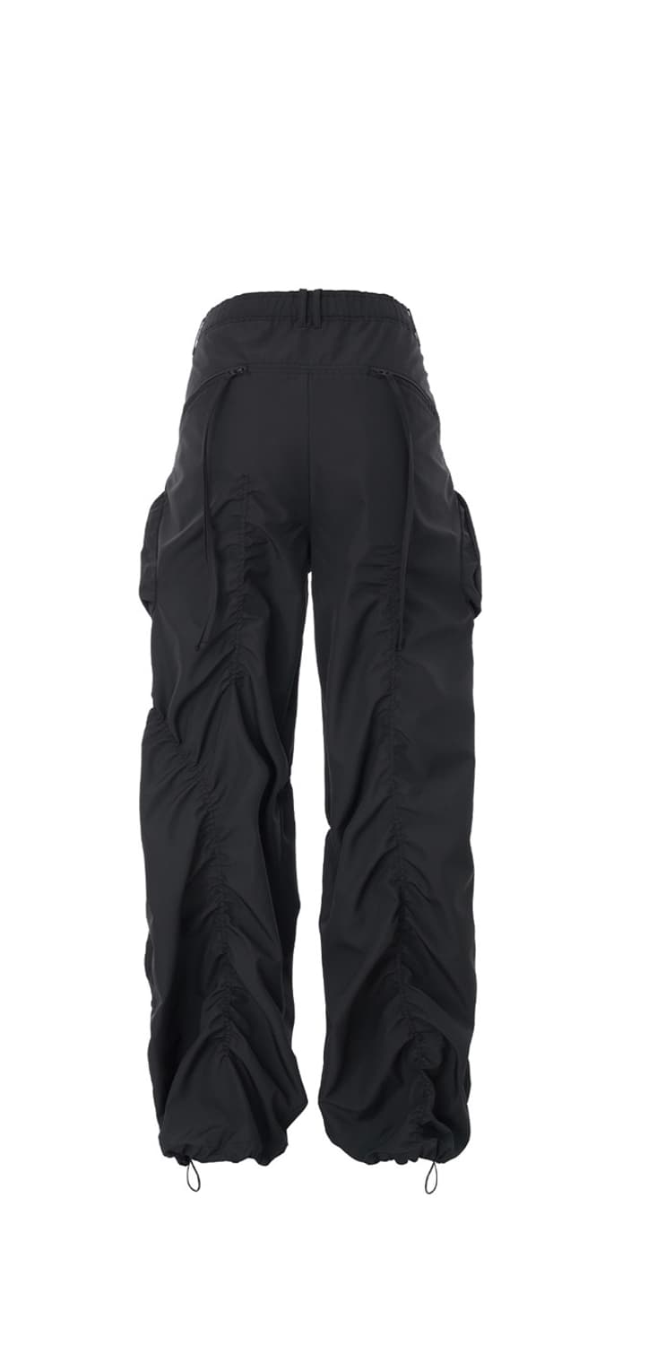 NACHE SMOCKING CONVEX PANTS BLACK 상품이미지4