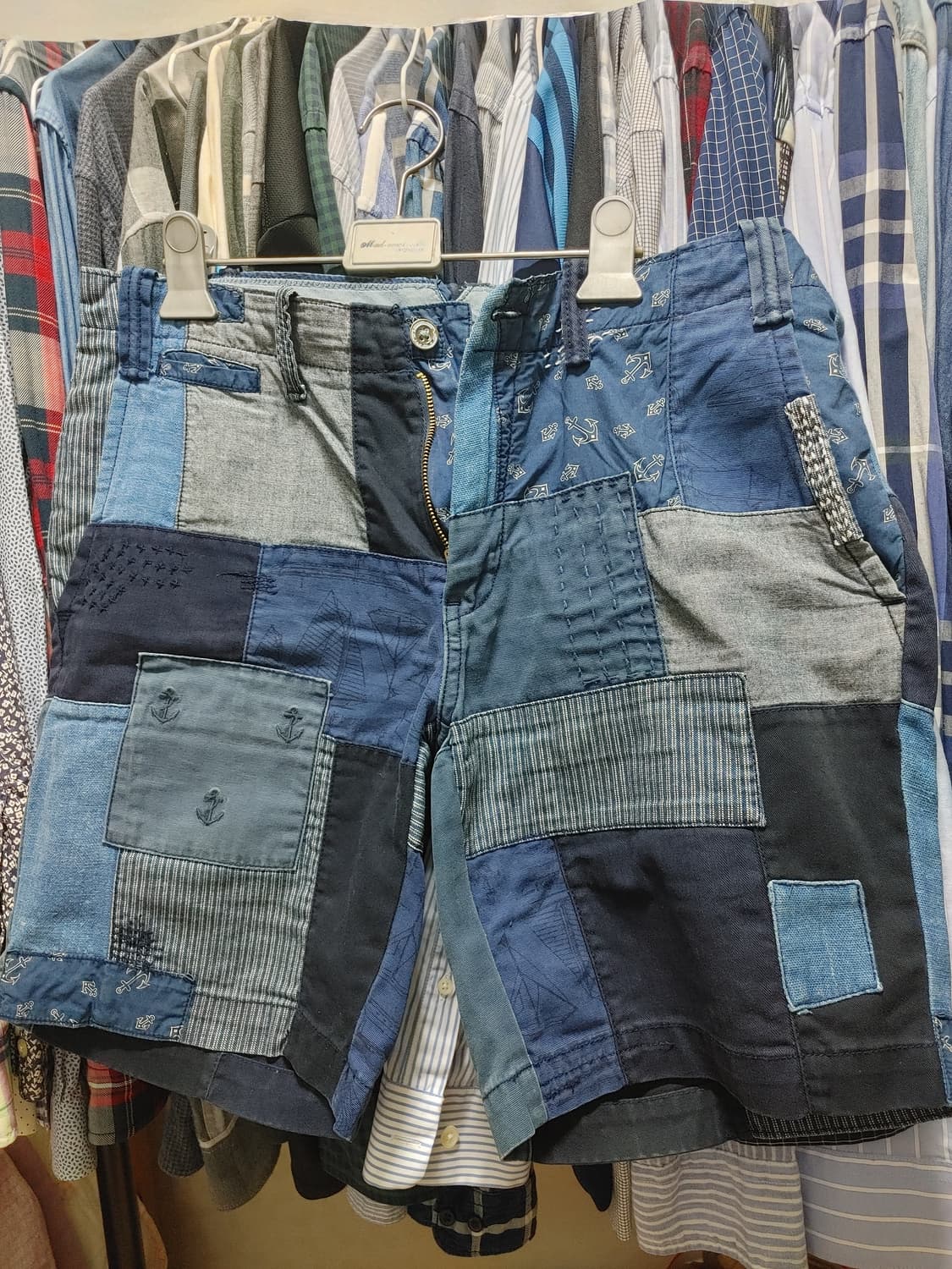 폴로 패치워크 반바지 상품이미지1