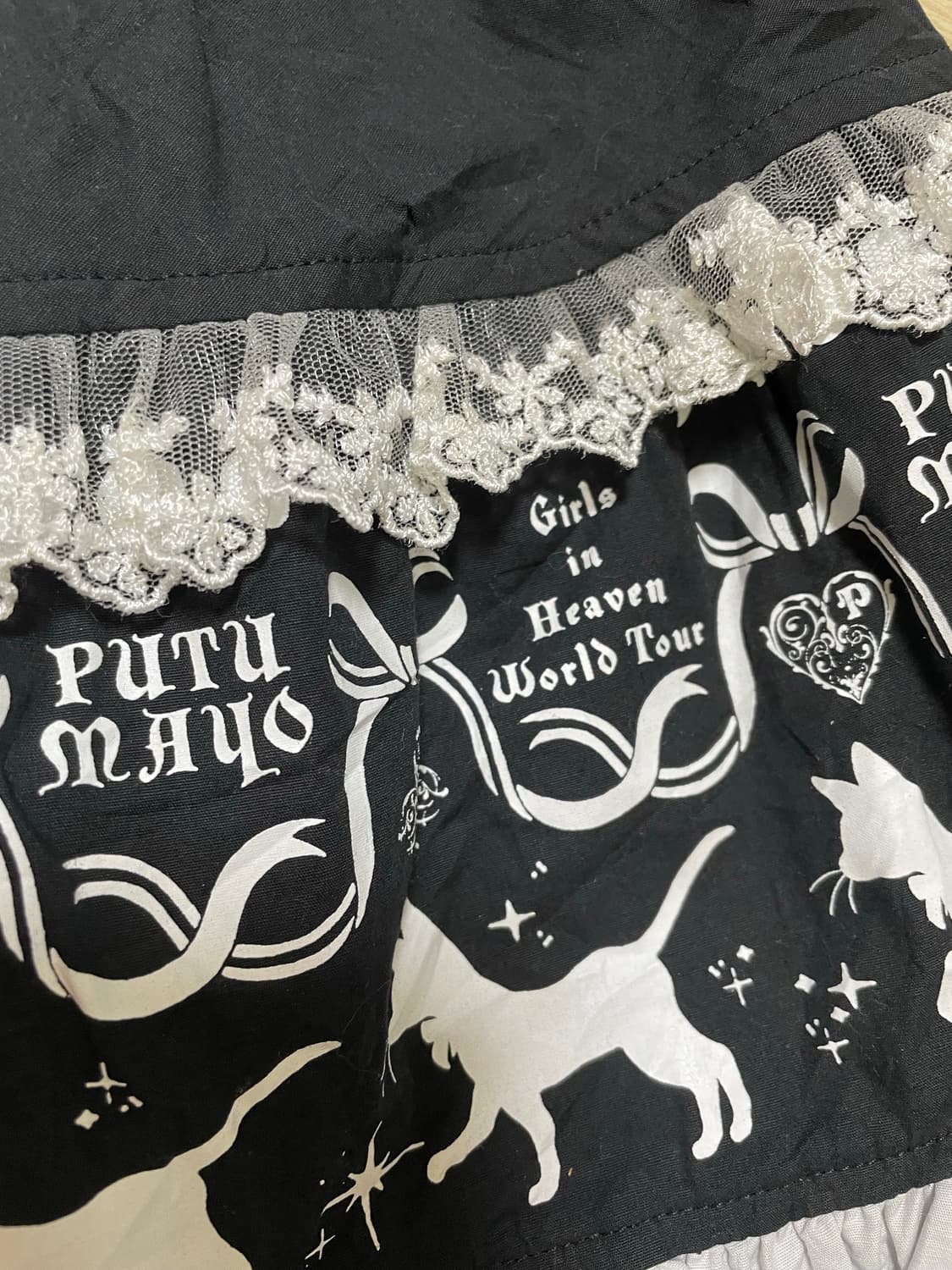 PUTUMAYO 고양이 프린팅 프릴 스커트 상품이미지4