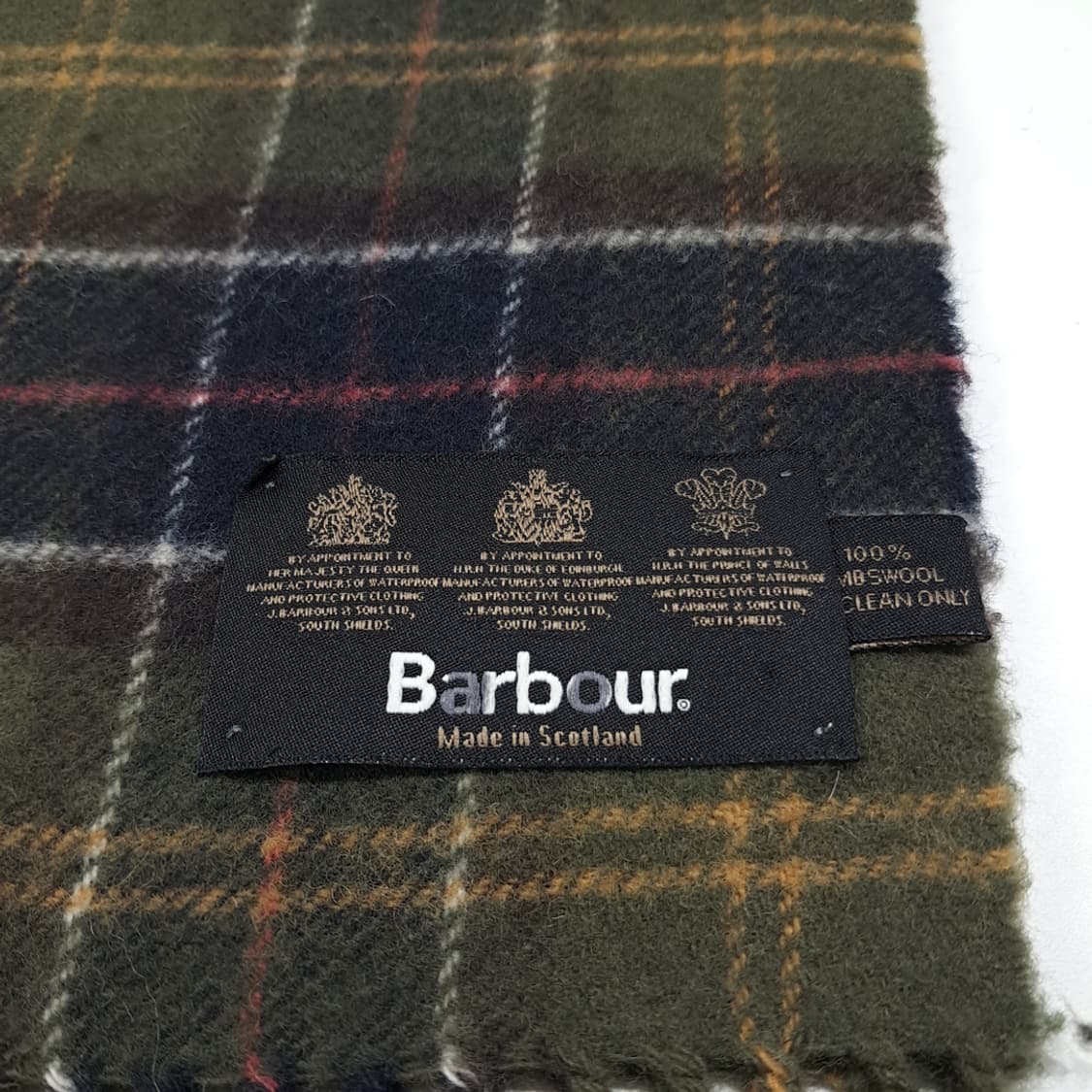 MX492 바버 90s 스코틀랜드판 램스울 클래식타탄 머플러 목도리 상품이미지4