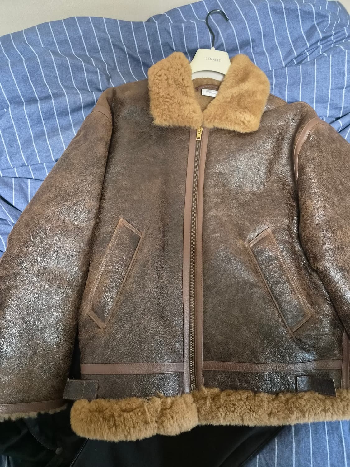 [xs] 베트멍 뎀나시즌 무스탕 자켓 브라운 택 보유 상품이미지1