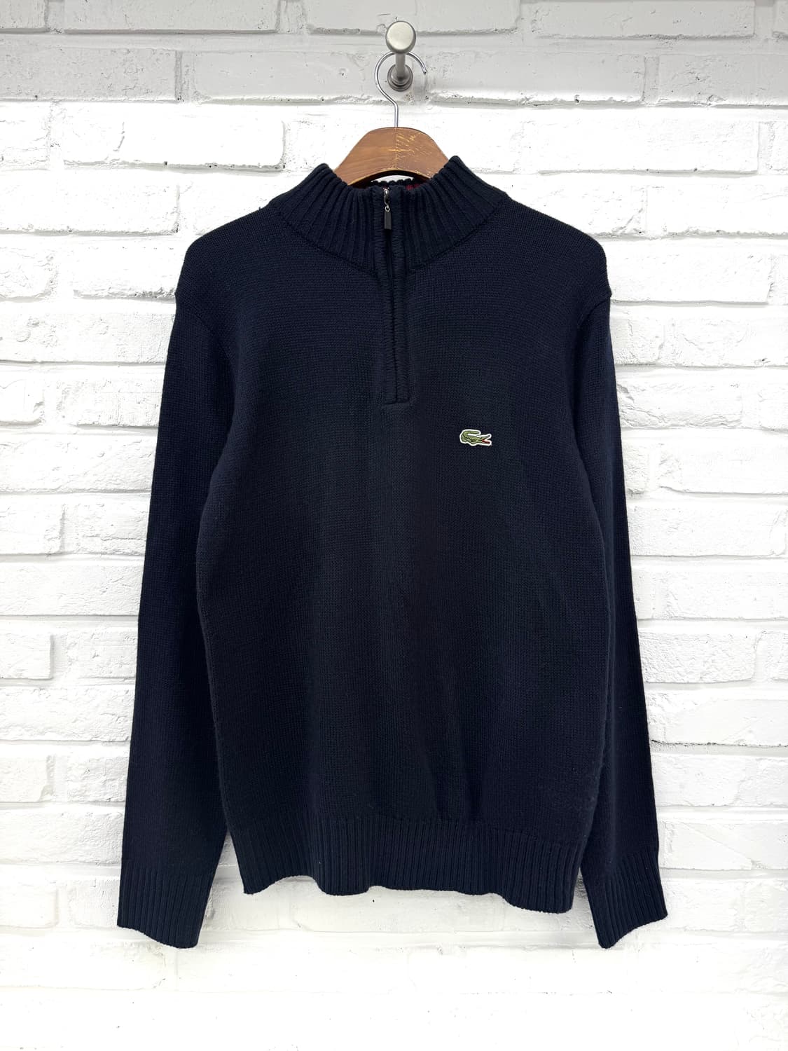 라코스테 네이비 반집업 니트 상품이미지3