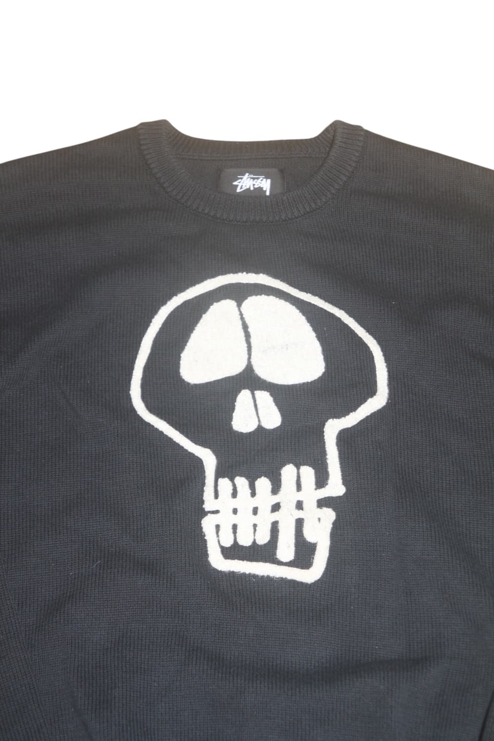 스투시 스컬 스웨터 니트 블랙 XL 상품이미지4
